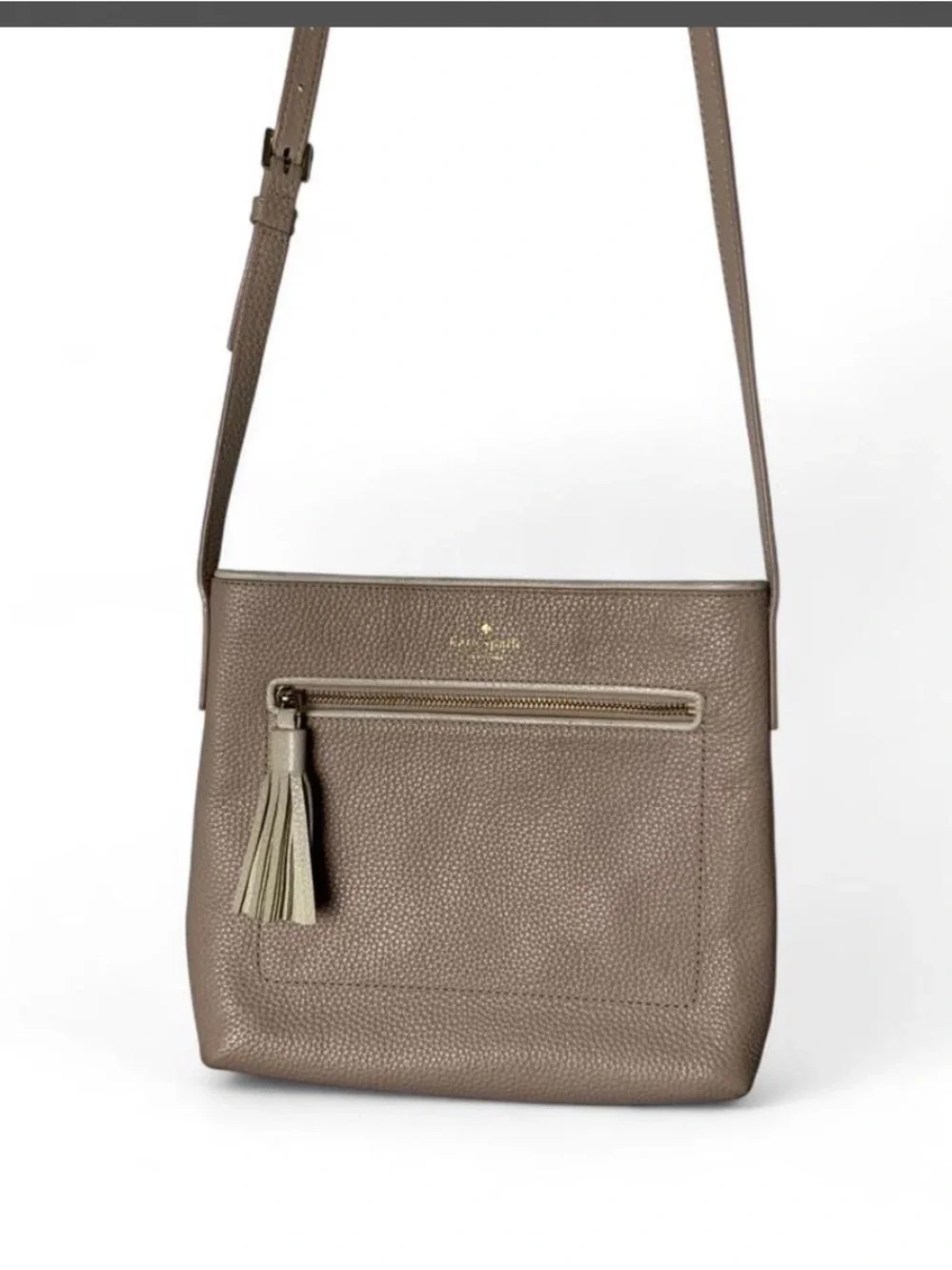 Kate Spade Chester Street Dessi Leather Crossbody Bag Pumice
